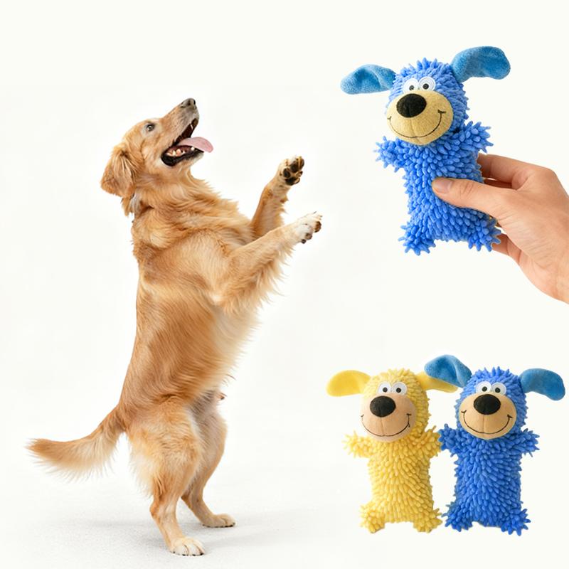 Dog Plush Toy with Oral Cleaning & Interactive Sound - Boredom Relief Pet Toy