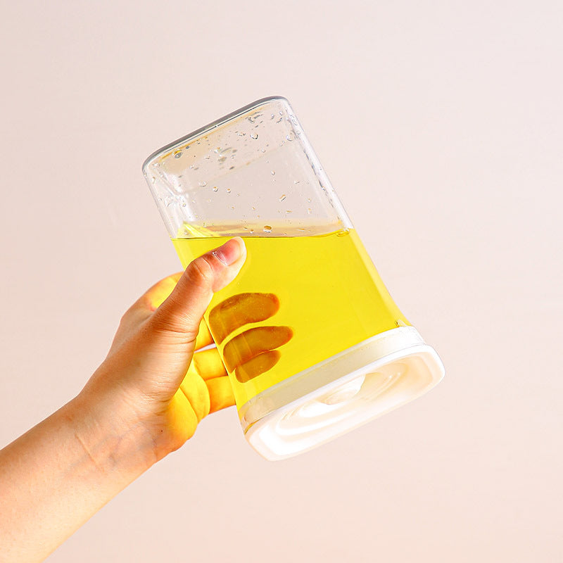Large Capacity Food Storage Cans - Clear Plastic Kitchen Containers with Rechargeable Pump
