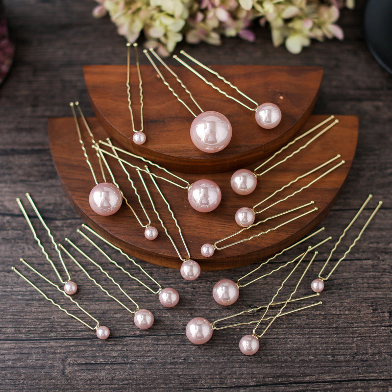 Pearl U-Shaped Hairpin Bridal Headpiece for Wedding and Special Occasions