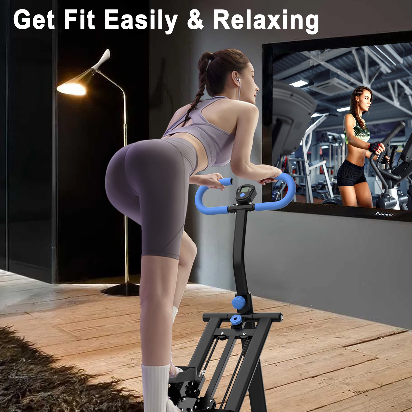 Vertical Climber Workout Machine with Resistance - Black