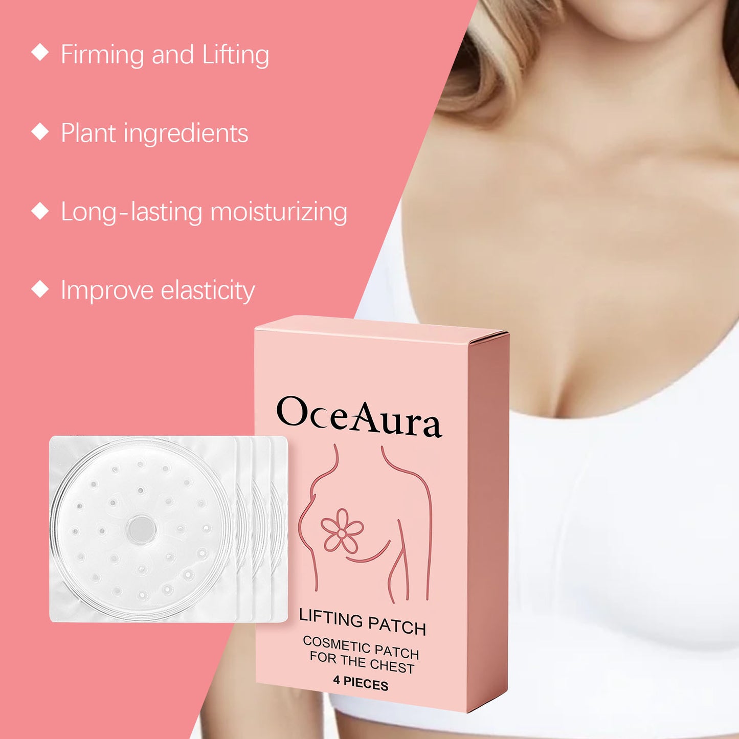 Gentle Nourishing Chest Nursing Adhesive Bandages - 4 Pack for Body Care