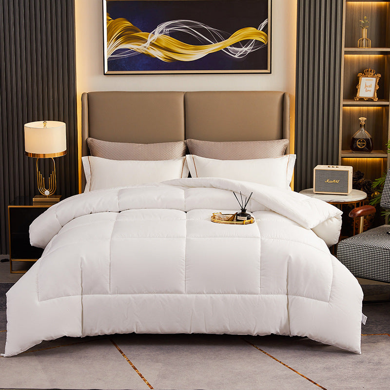 White Four-Season Hotel Comforter Duvet Insert - 200x230cm, 2kg, Machine Washable