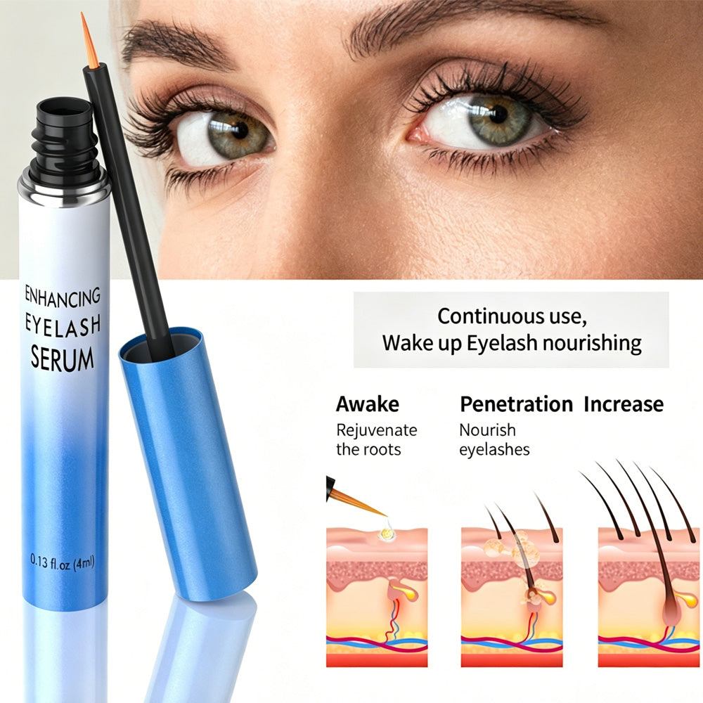 Peptide Eyelash Growth Serum - Lash & Brow Enhancer for Thicker Longer Lashes