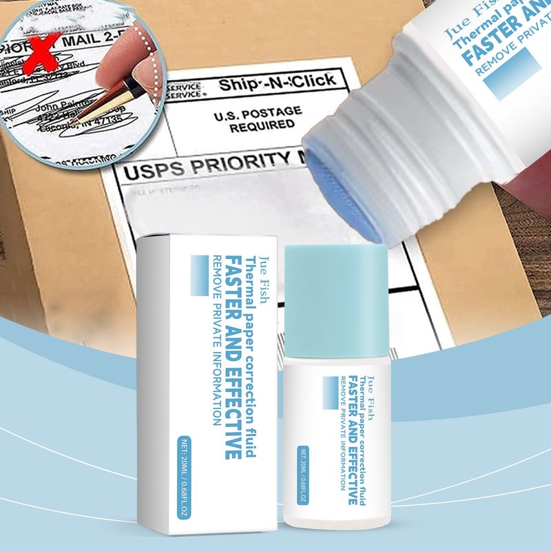 Thermal Paper Correction Fluid - 20ml Box for Office & Paper Repairs