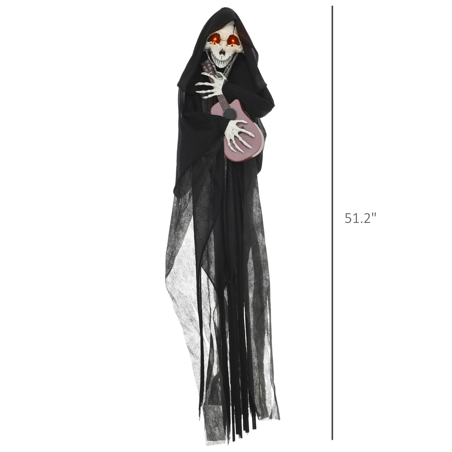 Guitar-Playing Grim Reaper Halloween Decoration - Animatronic