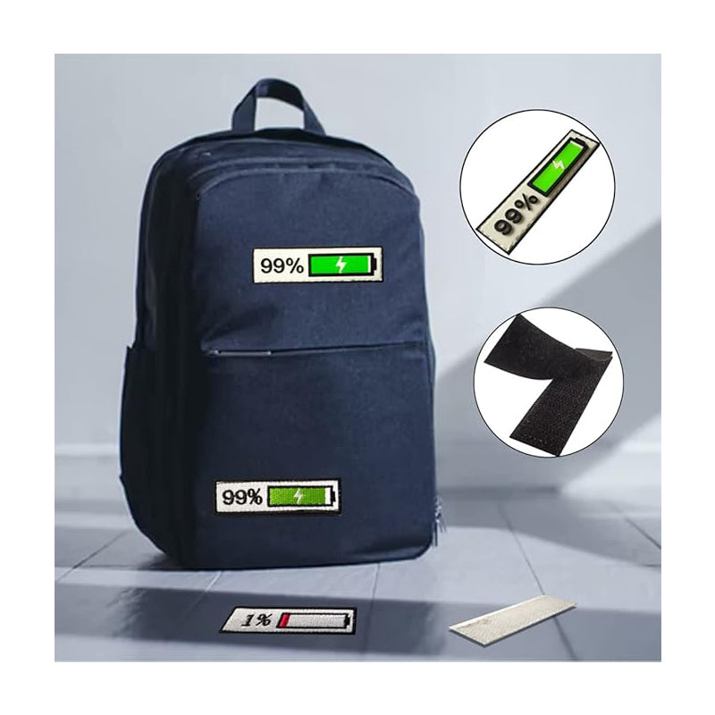 4PCS Funny Battery Percentage Morale Patches Set