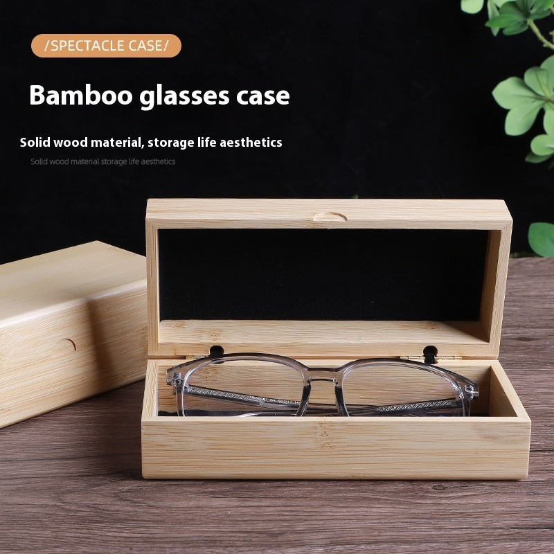 Wooden Glasses Case Storage Box - Creative Household Desk Organizer