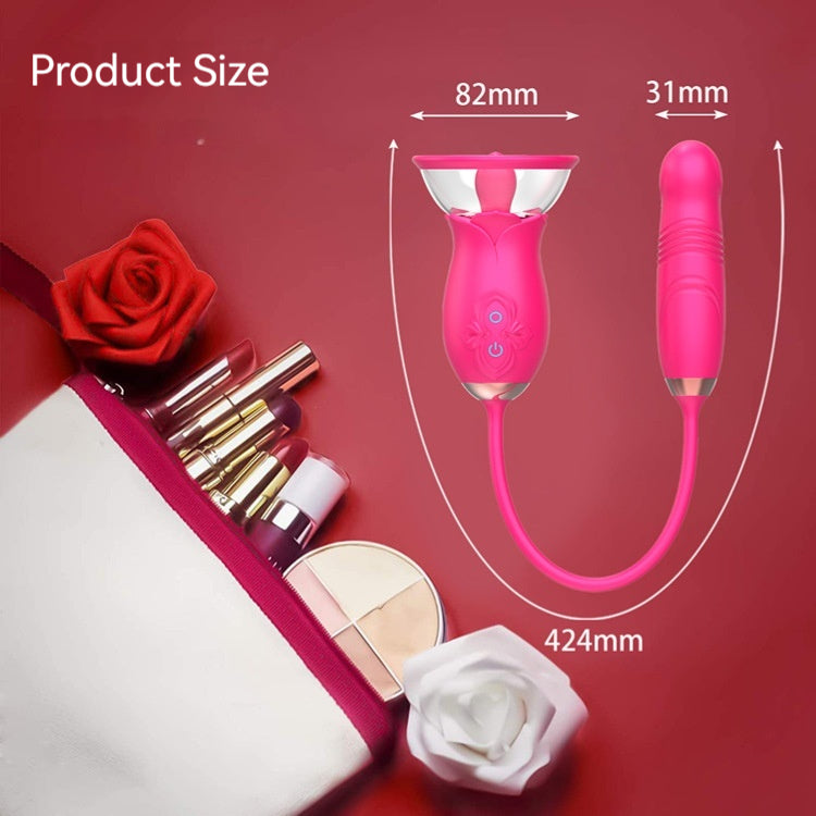 Double-Headed Sucking Tongue Licking Vibrator Device - Electric Silicone Adult Wellness