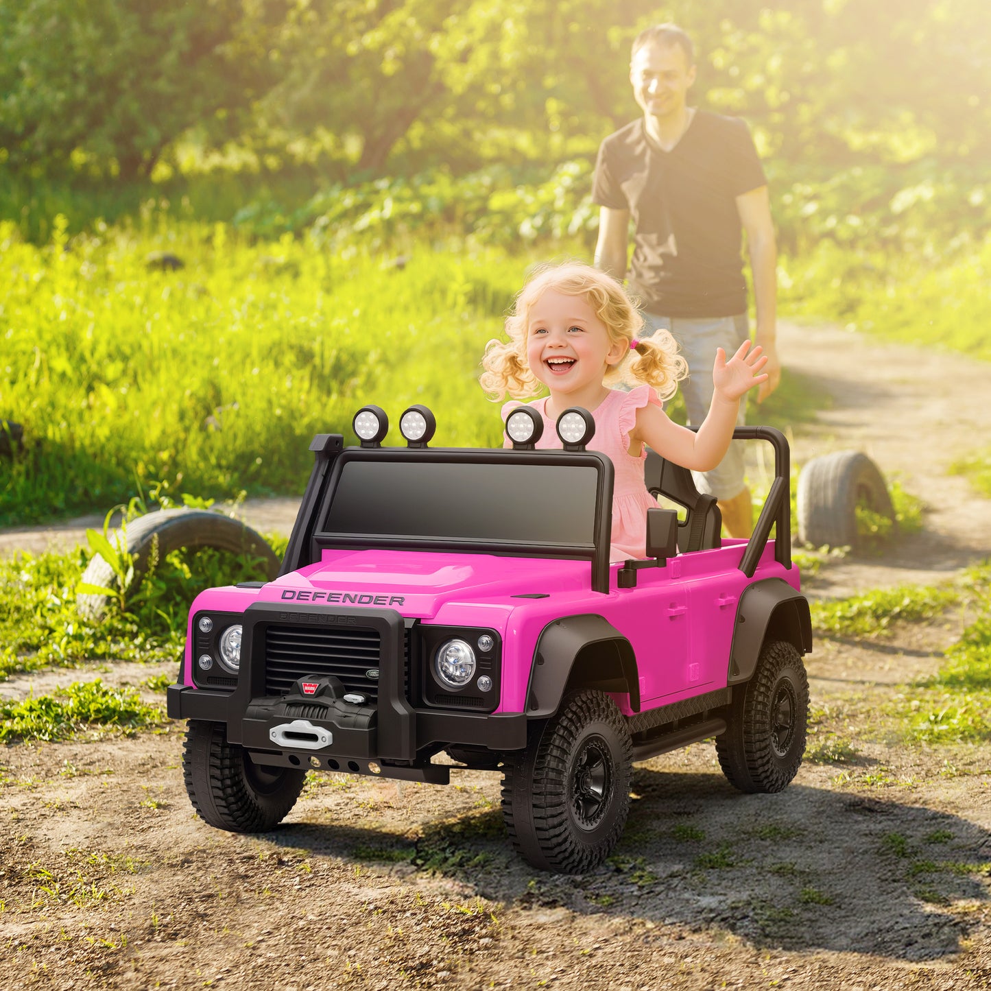 Electric Ride-On Car with Remote Control - Pink