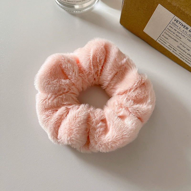 Cute Plush Elastic Hair Scrunchie - Soft Large Intestine Style Hair Band