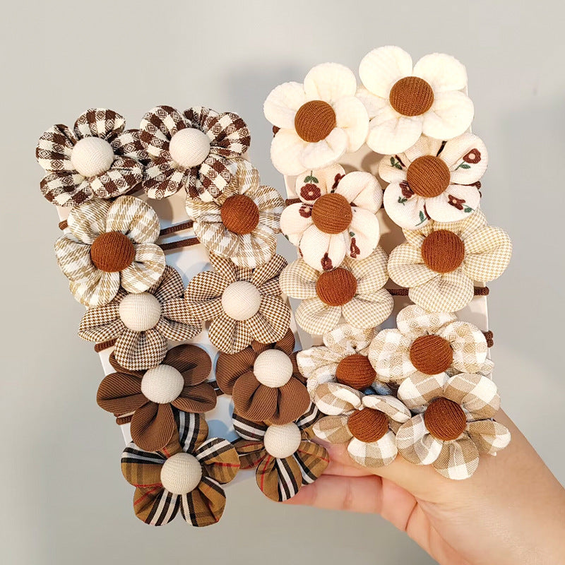 Soft Fabric Hair Ties Set For Girls - Ponytail & Bun Styling