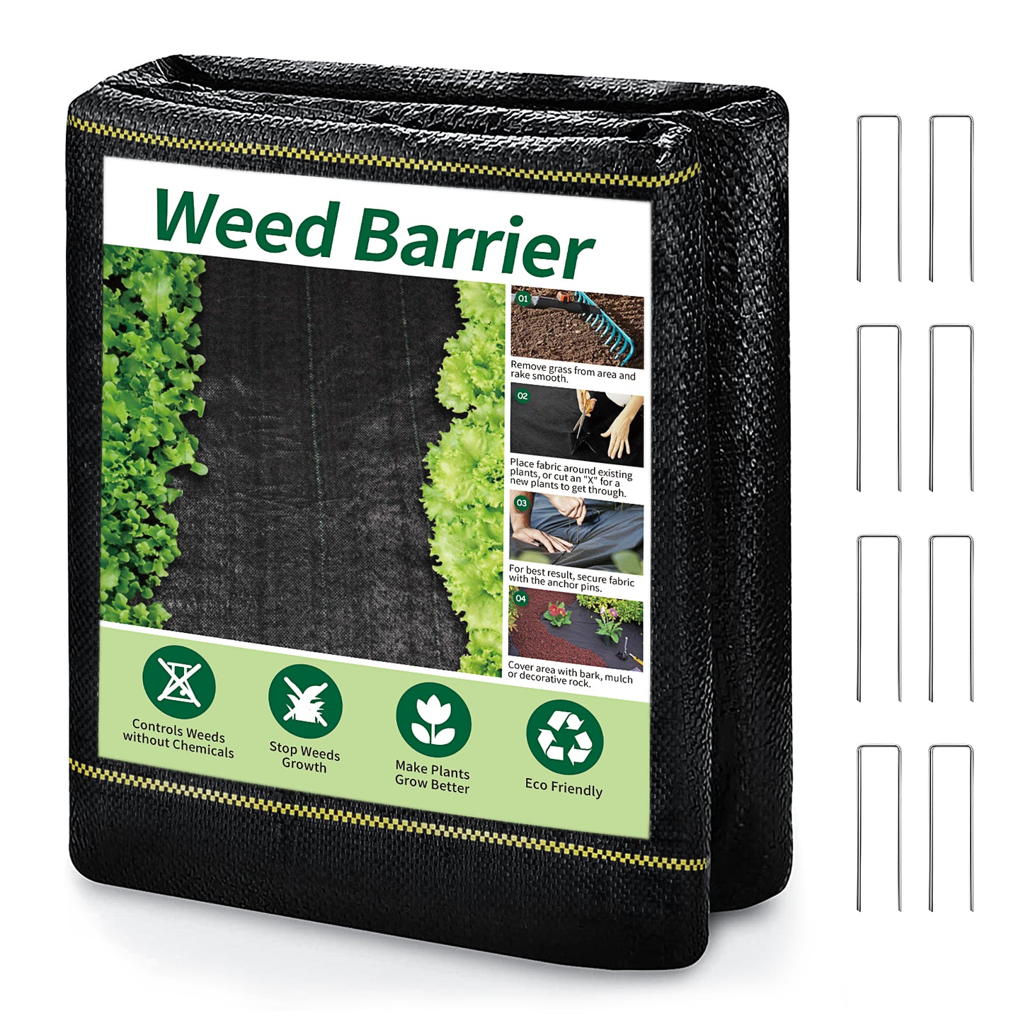 Black Weed Control Landscape Fabric for Garden and Landscaping
