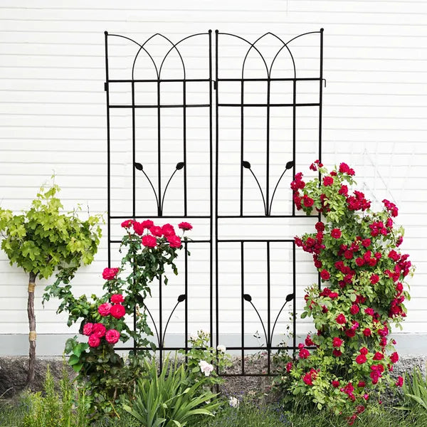 Metal Garden Trellis - 71" x 17.7" Rustproof Support for Climbing Plants