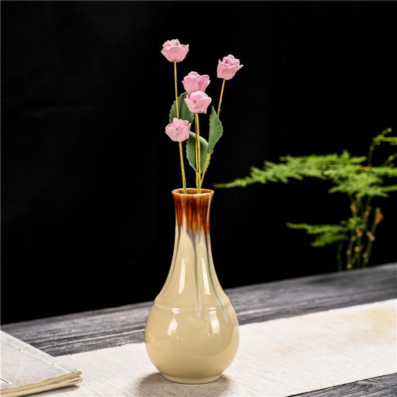 Guanyin Ceramic Vase for Home Decor Hydroponic Flower Display - Modern Minimalist