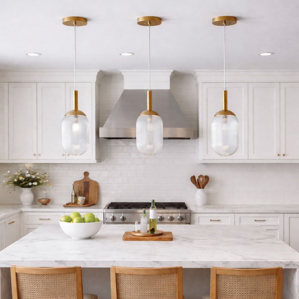 Modern Style Pendant Lamp - Bronze And Clear 110-120V Bedside Bedroom