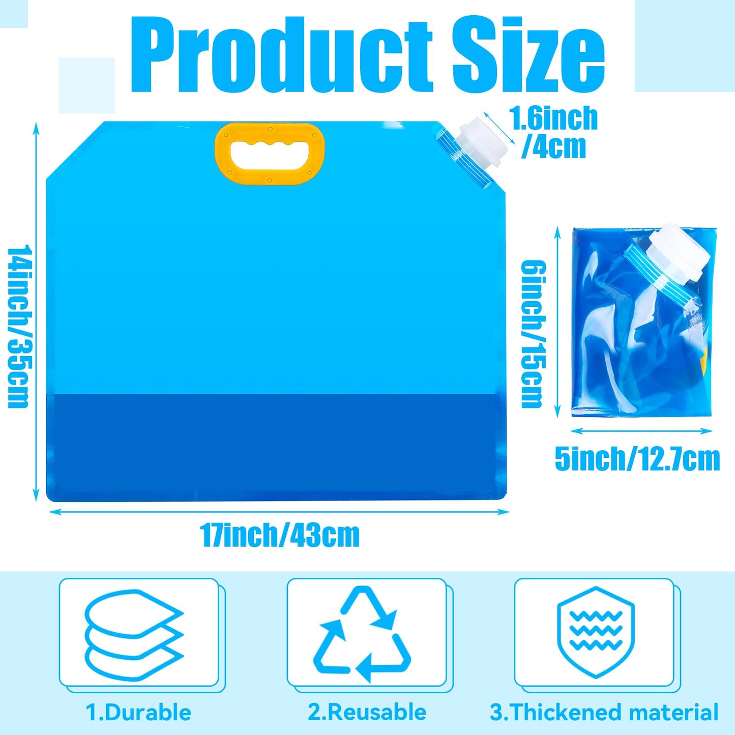 2-Pack Large Capacity Ice Bath Bags - 10L Portable Cold Plunge Accessories