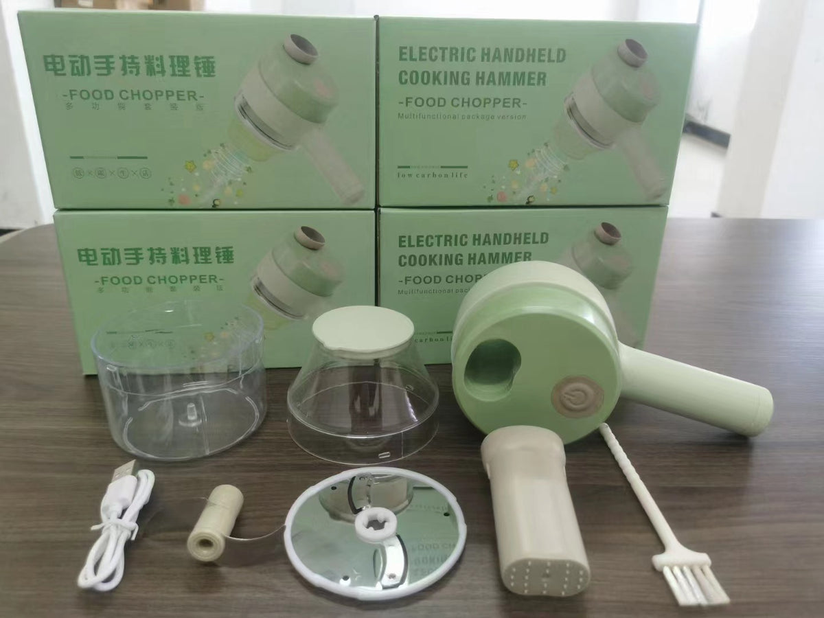 Mini Wireless Electric Garlic Chopper & Press for Kitchen Use - Multiple Colors