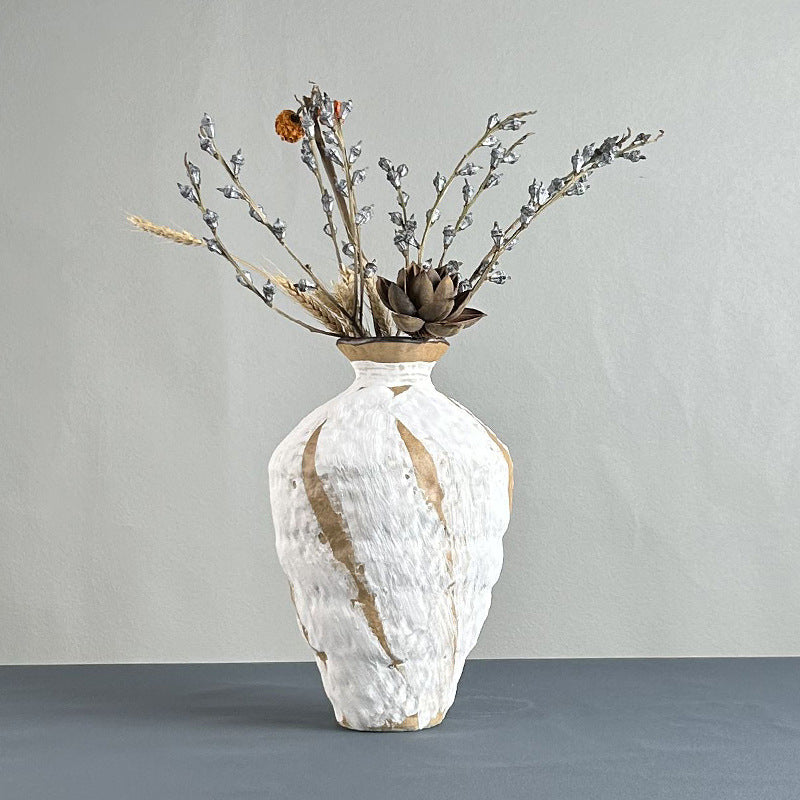 Ceramic Vase Decoration - Short & Tall Wabi Sabi Style Glazed Stoneware