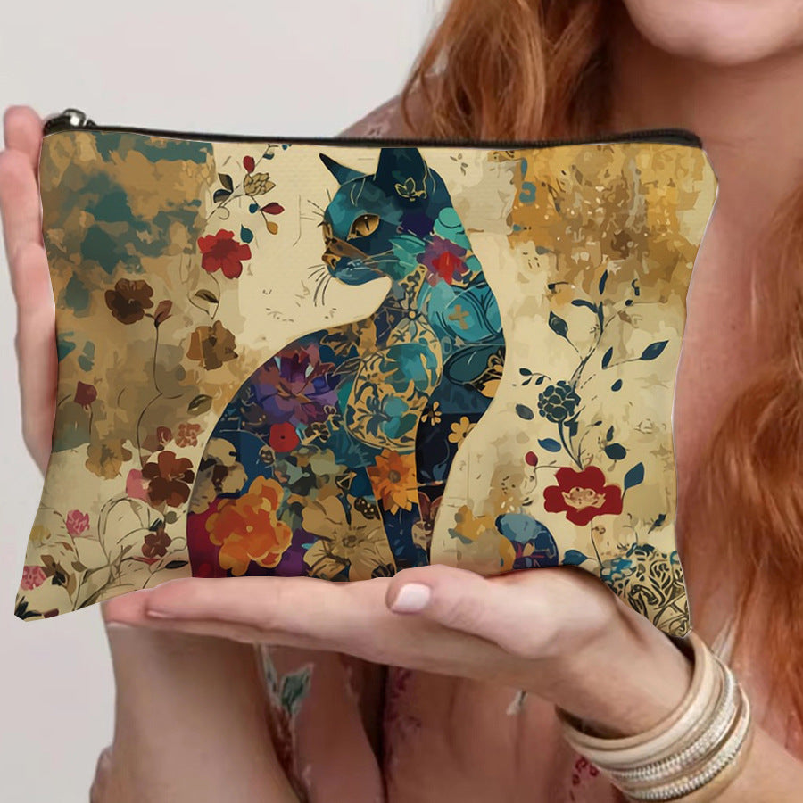 Canvas Zipper Bag for Home Storage & Cosmetic Organizer