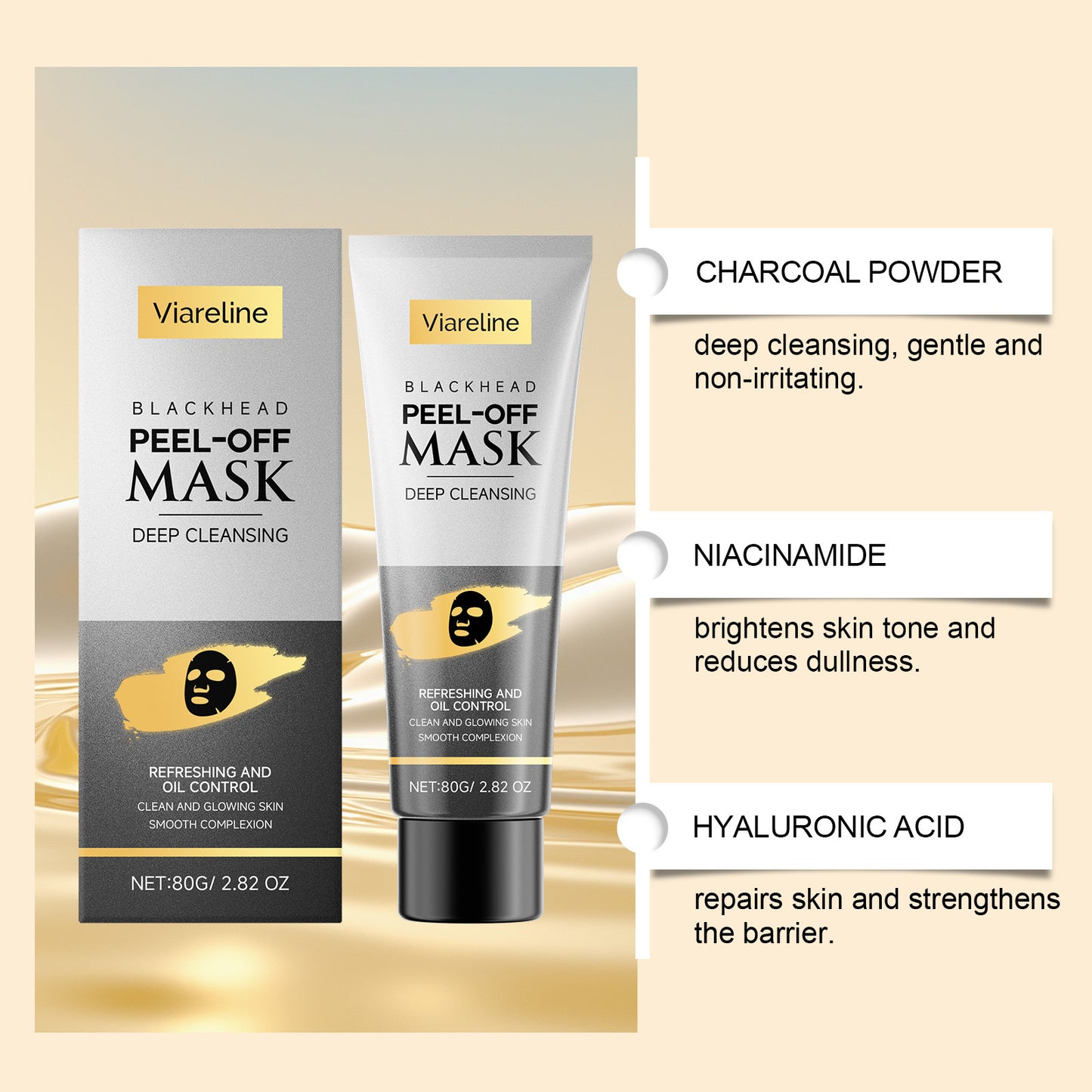 Blackhead Peel-Off Mask 80G for Clear Skin & Pore Detox - Skin Care