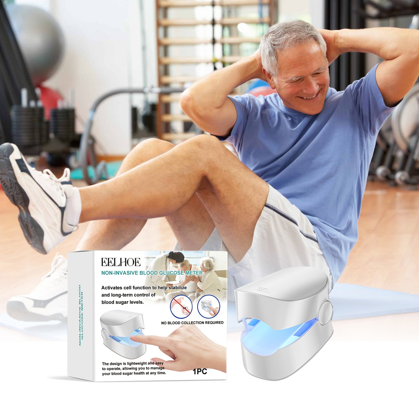 Portable Blood Sugar Management Light Therapy Device - USB Rechargeable