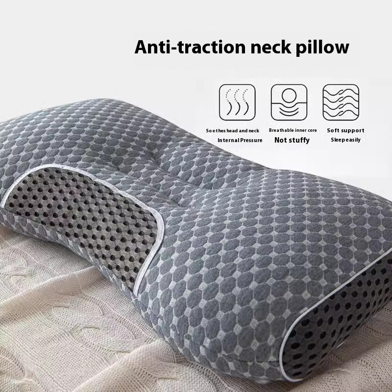 Massage Neck Pillow - Non-Collapse Cotton Pillow for Relaxation & Comfort