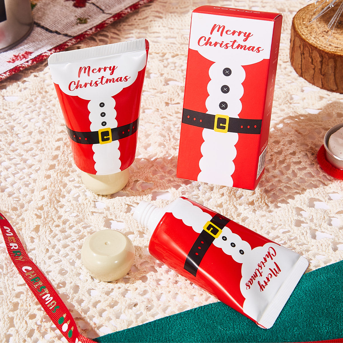 Santa Claus Hand Cream Set - Moisturizing Glycerin & Ceramide Treatment