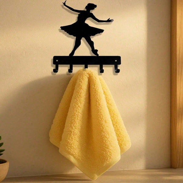 Ballet Dancer Wall Hooks for Home Organization - Sturdy Iron Design