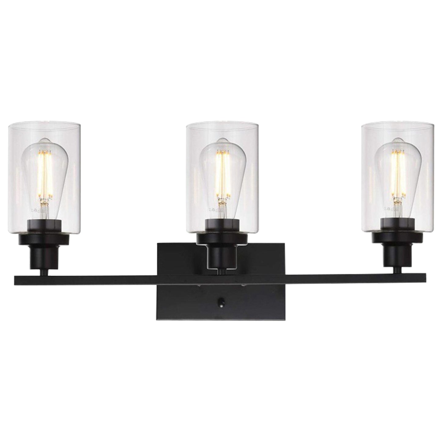 Modern 3-Light Wall Sconce with Glass Shades - Bathroom Vanity & Living Room Lighting