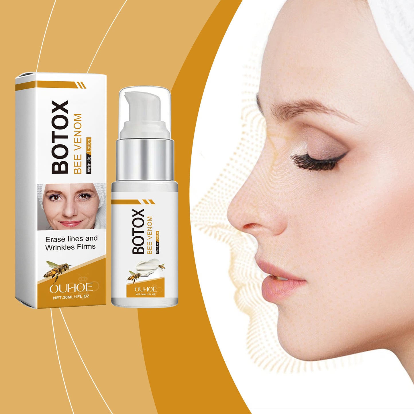 Bee Venom Firming Facial Lotion 30ml Hydrating Skin Care for Wrinkles