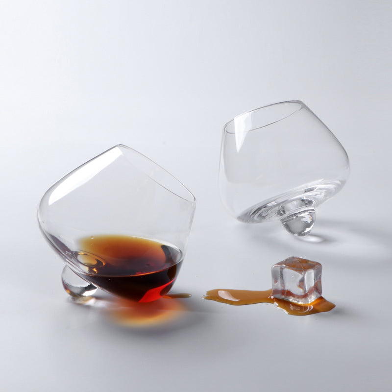 Creative Spinning Whiskey Tumbler Shake Glass - 401ml, Multiple Quantities
