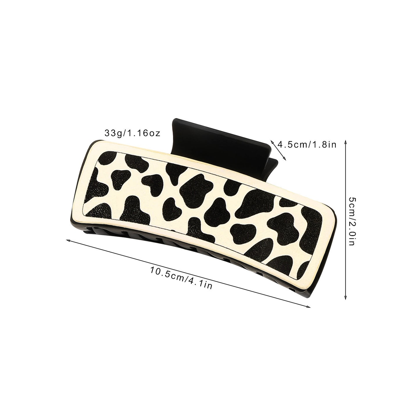 Western Denim Style Leather Hair Barrettes with Retro Printed Designs