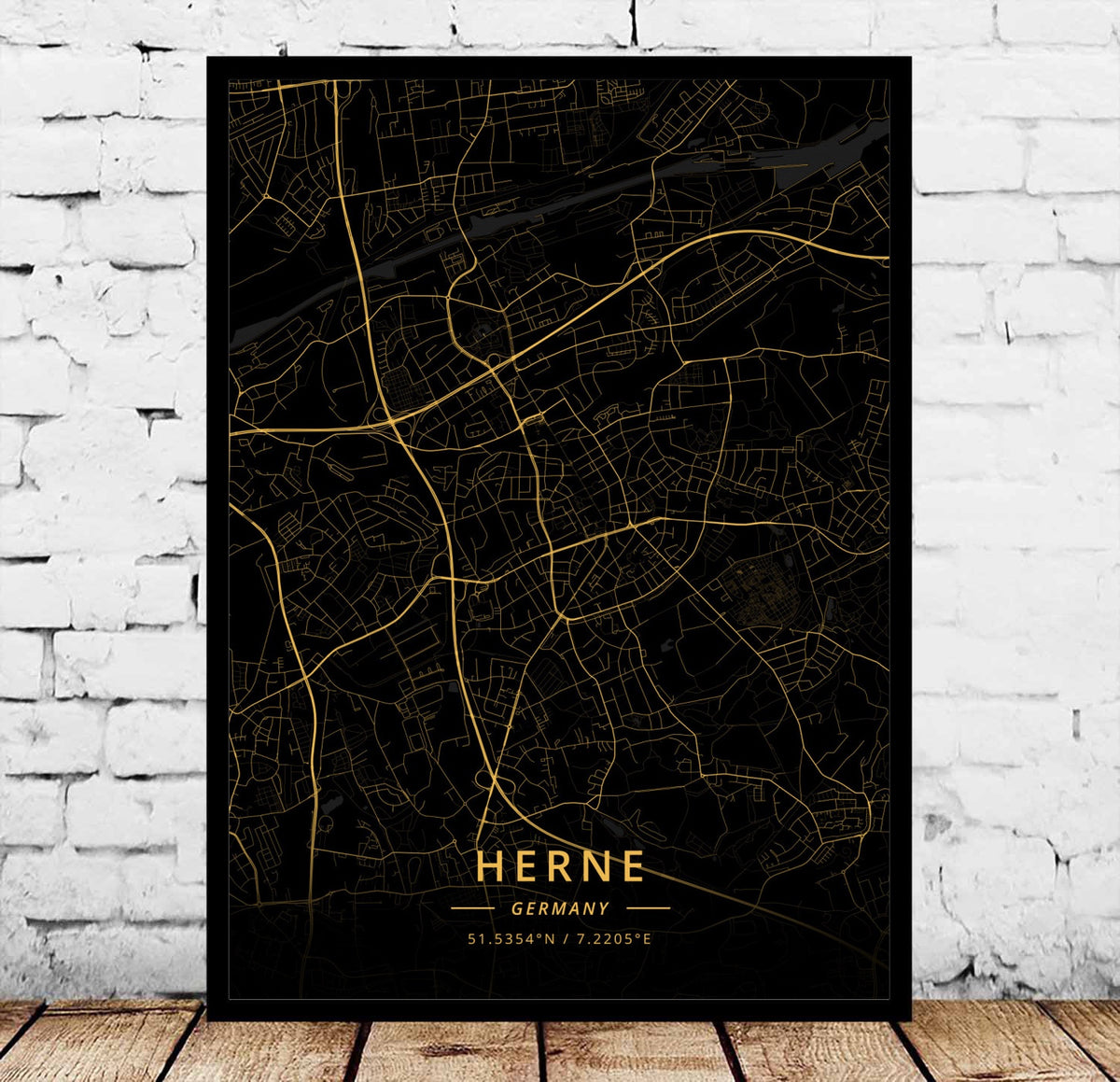 Modern Landscape Decorative Canvas Wall Art for Living Room - Flensburg Germany