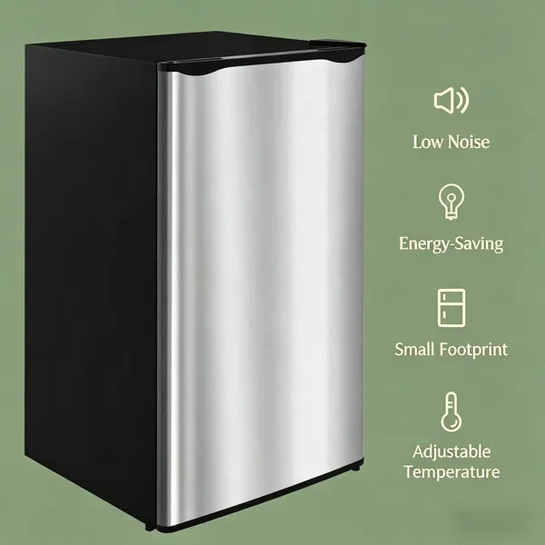 Portable Skincare Fridge with Adjustable Shelves and Freezer – Compact Beauty Cooler