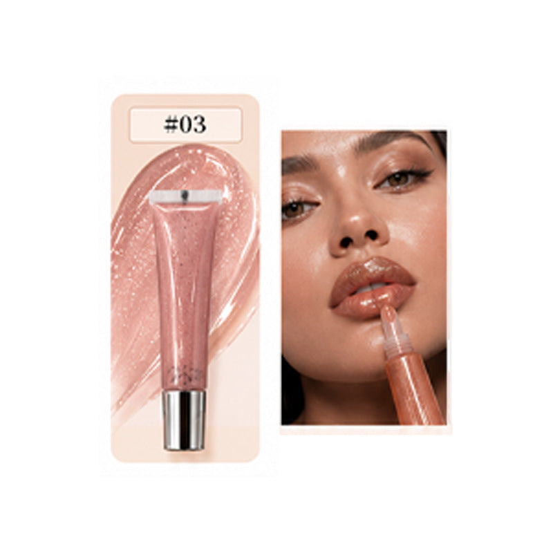 Shimmering Lip Gloss and Lip Care Oil Set - Anti-Chapping, Glittering Finish