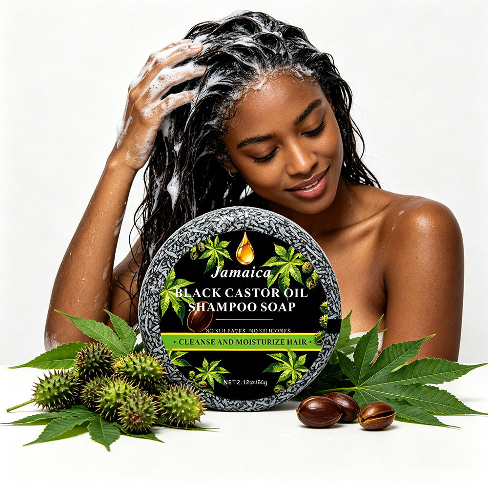 Jamaican Black Castor Oil Shampoo Bar for Hair & Body Care 60g