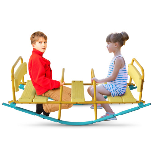Outdoor Rocking Horse Seesaw for Kids - Multicolor Playground Equipment