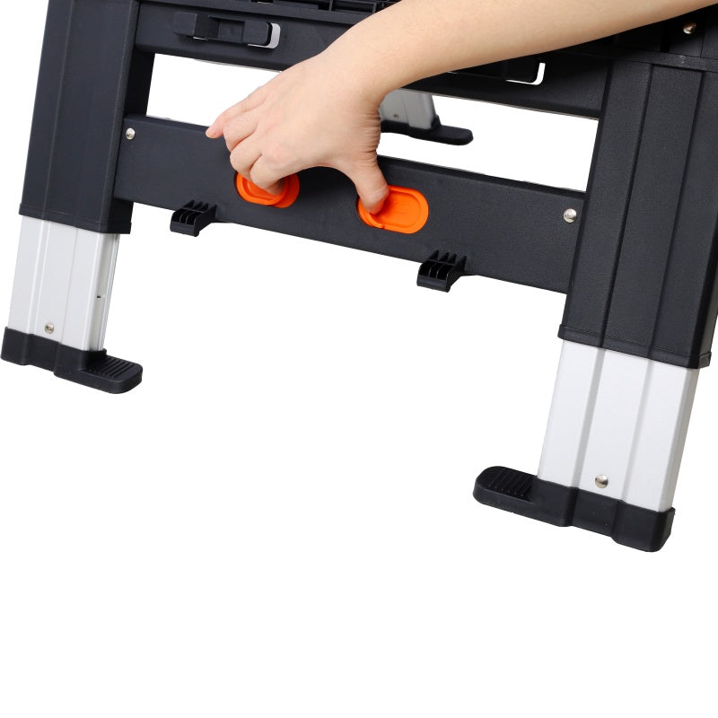 Heavy-Duty Portable Folding Workbench with Clamps - Adjustable Garage Sawhorse