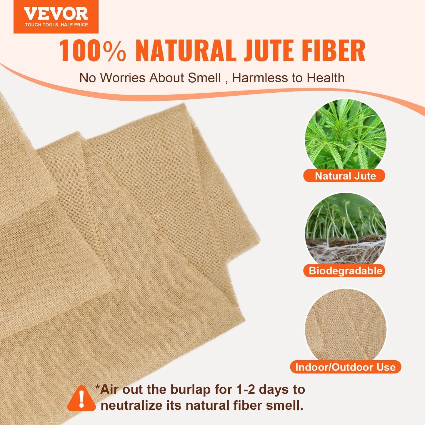 Garden Burlap Fabric Roll 40x30 Ft Natural Burlap Tree Wrap for Crafts & Plants