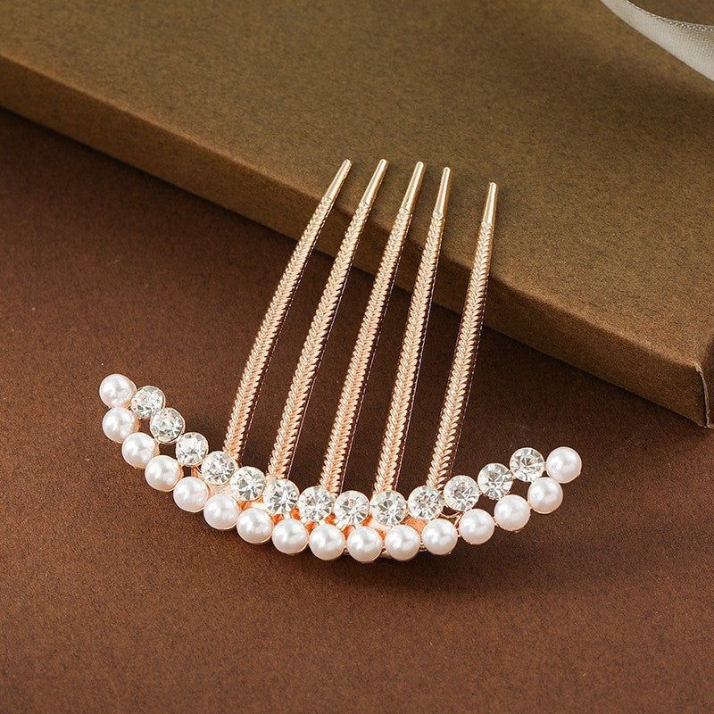 Elegant Handmade Pearl Crystal Hairpin for Bridal & Formal Hairstyles
