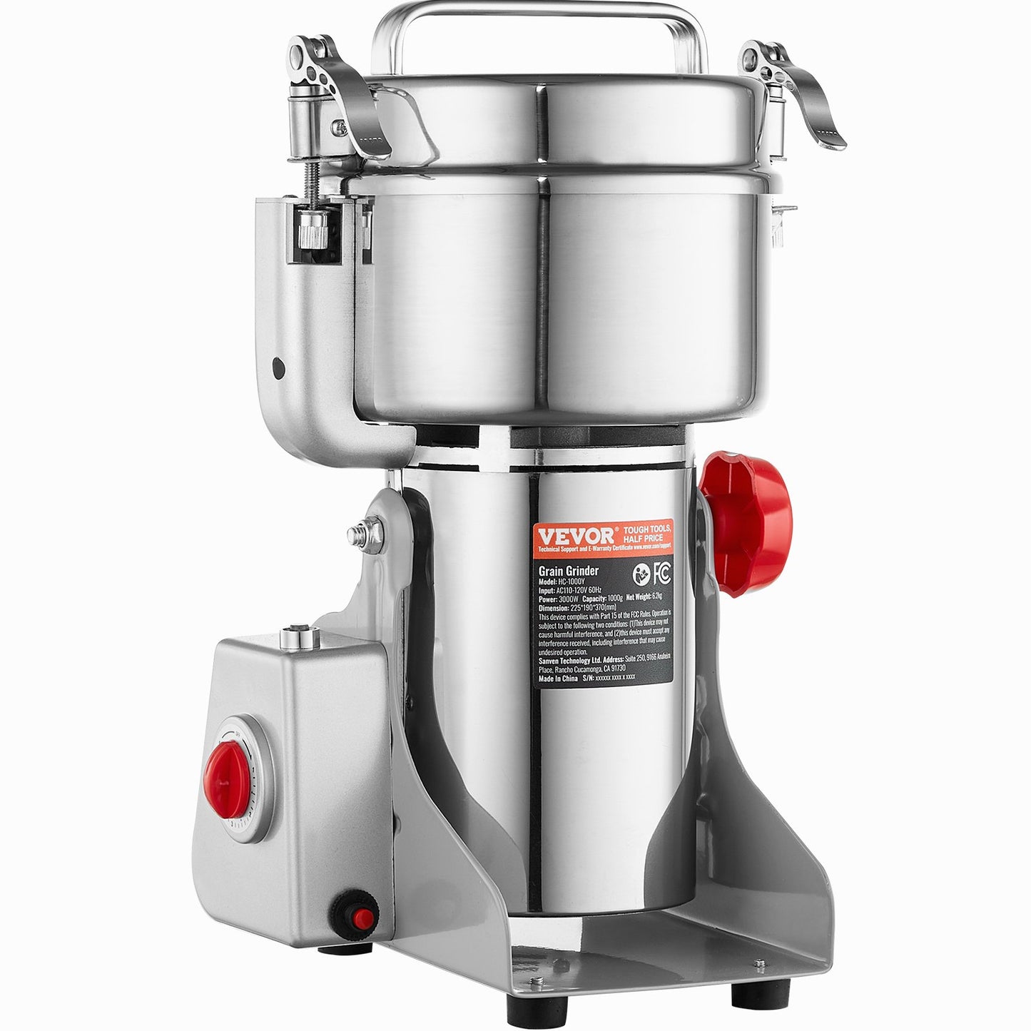 Electric Spice Grinder 1000g High-Speed Grain Mill with Swing Function