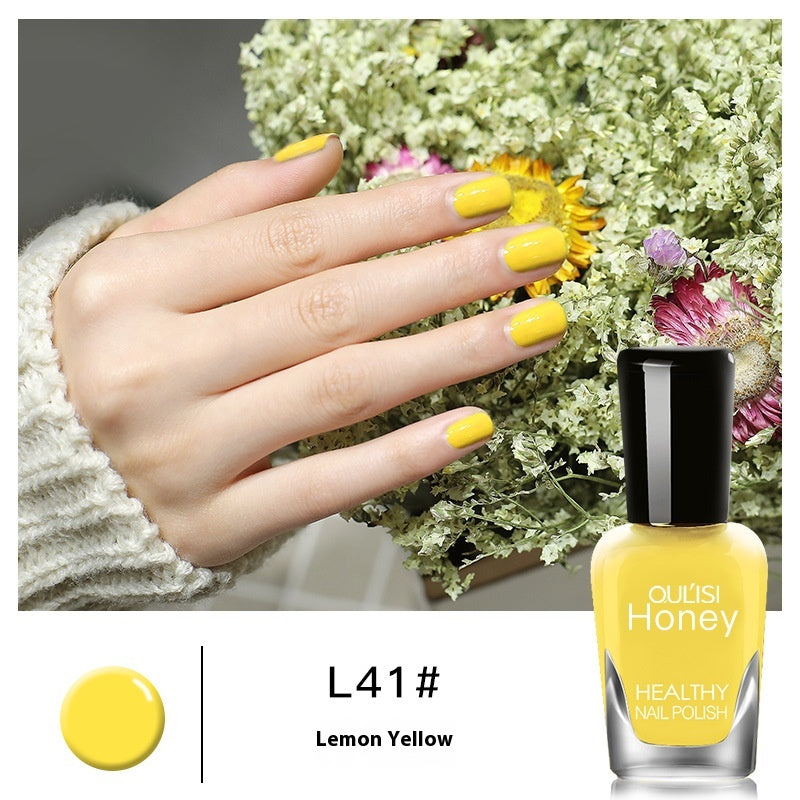 Women’s Peelable Lemon Yellow Nail Polish Baking-Free Water-Based Gel