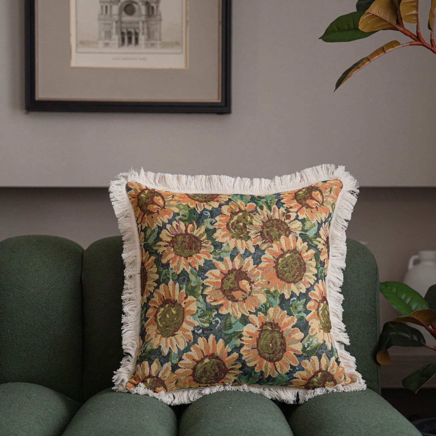 Multicolor Jacquard Sofa Pillow Cases - 45x45cm & 60x60cm Decorative Cushion Covers