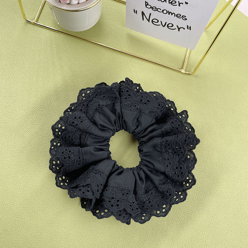 Trendy Lace Hair Ring Set - Handmade French Style Hair Accessories