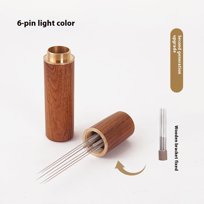 Coffee Stirring Needle Set - Stainless Steel & Solid Wood, Multiple Colors