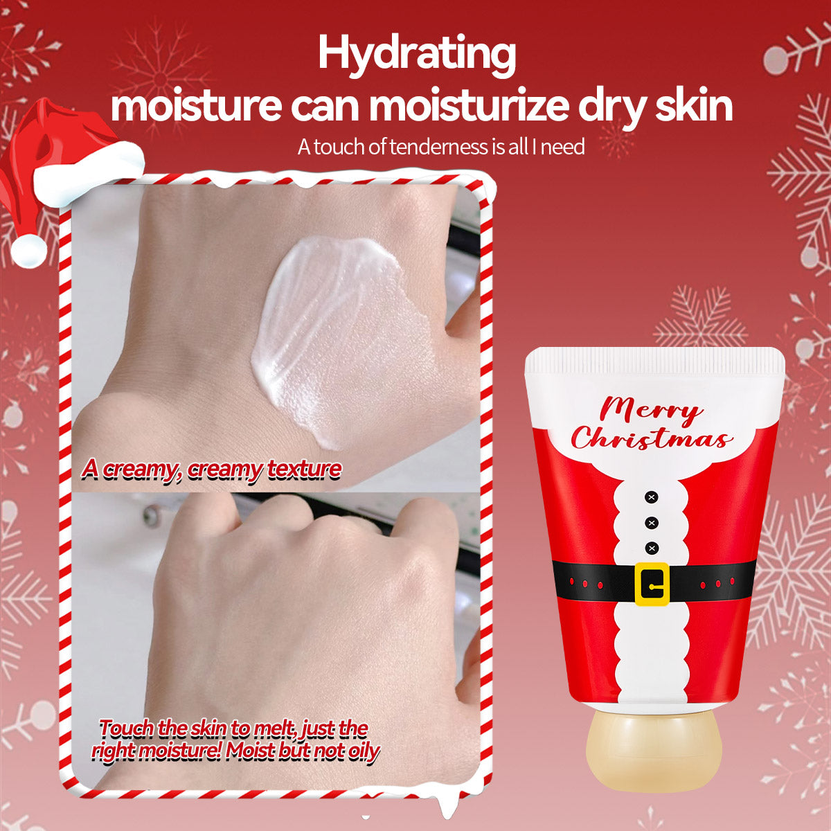 Santa Claus Hand Cream Set - Moisturizing Glycerin & Ceramide Treatment