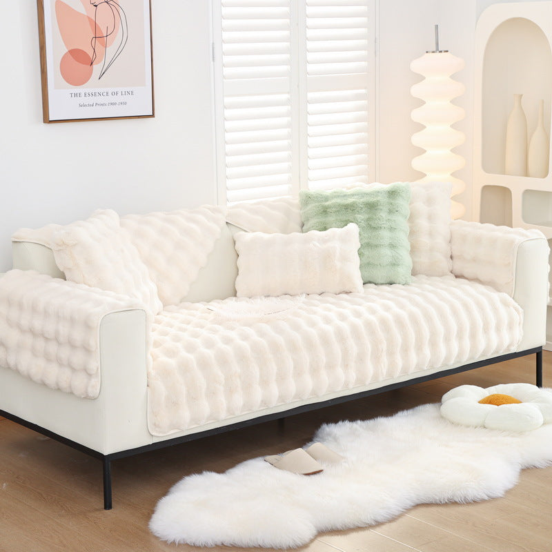 Warm Plush Bubble Pillowcase - Soft Square Pillow Cover for Home & Decor