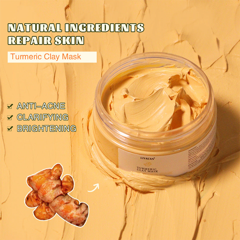 Facial Mud Mask for Fine Lines and Dry Skin - Ginger Yellow 120g