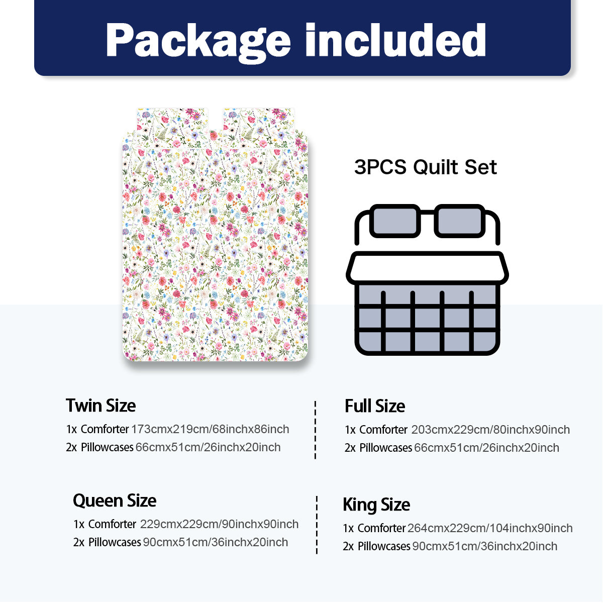 Red Floral Microfiber Quilt Set - Lightweight Bedding for All Seasons