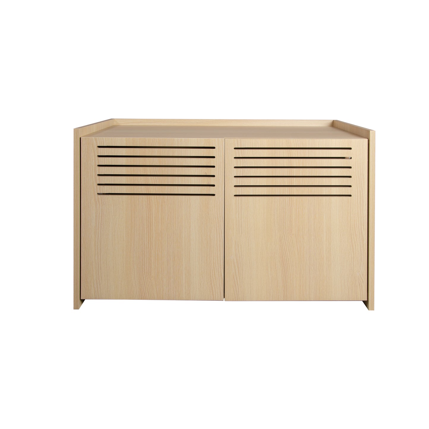 Wooden Cat House with Scratching Pad and Hidden Litter Box, Spacious Pet Furniture